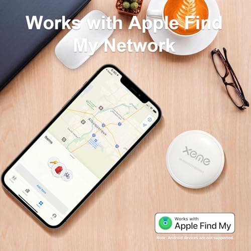 Key Finder, Bluetooth Tracker Locator Pairs with Apple Find My (iOS only), Item Locator Smart Tracker Tag for Keys/Luggage/Wallet, etc. (WHITE-1PCS) 5