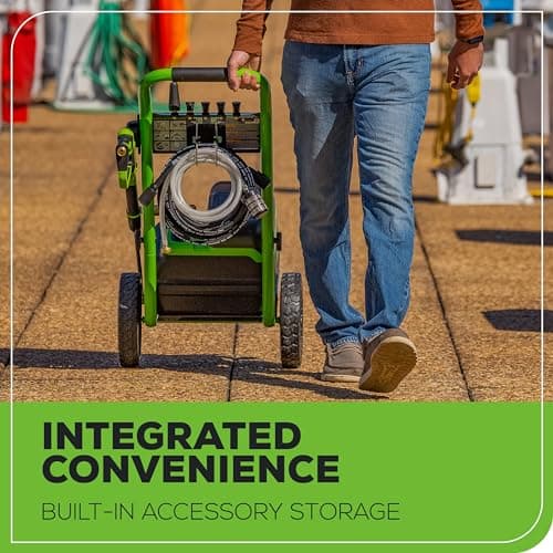 Greenworks 80V 3000 PSI Pressure Washer (2.0 GPM), (2) 4.0Ah Batteries and Dual Port Rapid Charger, Powerful Enough to Remove Pesky Dirt and Grime on Siding, Fences, Patios, Driveways, and Sidewalks 5