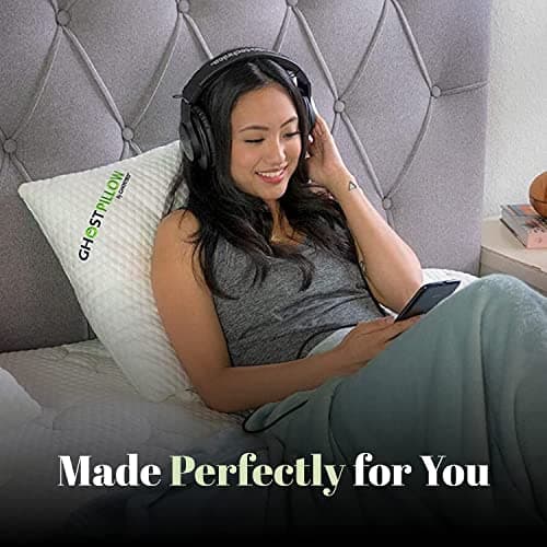 GhostBed Shredded Memory Foam Pillow with Adjustable Gel and Cooling Breathable Cover - Standard Size Shredded Pillows CertiPUR-US Certified 2-Pack 9