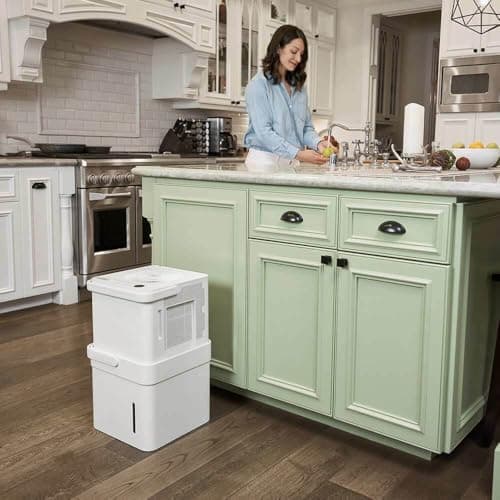 Midea Cube 50 Pint Dehumidifier for Basement and Rooms at Home for up to 4,500 Sq. Ft., Smart Control, Compatible with Alexa (White), Drain Hose Included 8