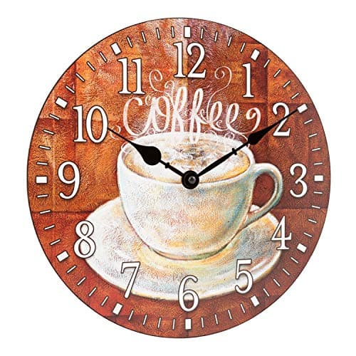 La Crosse Clock 404-2631C-INT 12-Inch Round Coffee Decorative Quartz Analog Wall Clock 5