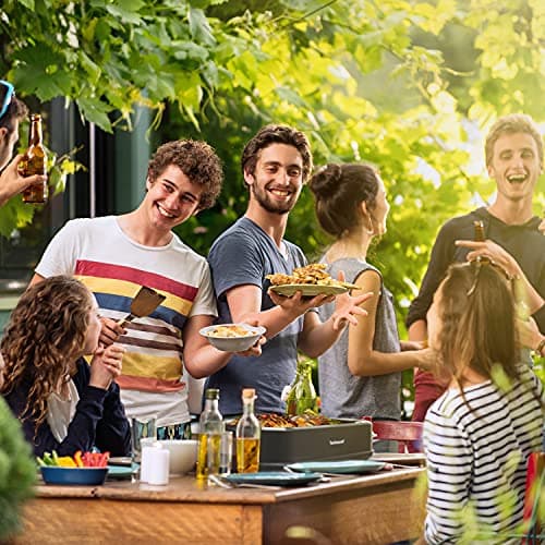 Indoor Grill, Techwood 1500W Smokeless Electric Grill with 2 in1 Nonstick Grill/Griddle Plates, Portable Korean BBQ Grill with 6-Level Control, Glass Lid, Dishwasher Safe, Double Plates, Gray 6