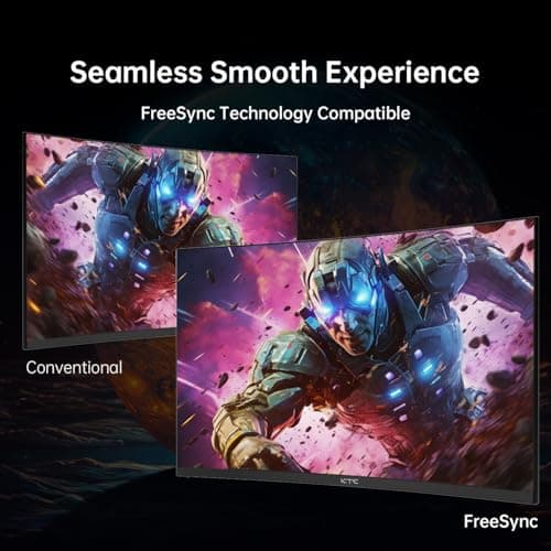 KTC 32 Inch Curved Gaming Monitor, FHD 1080P 165Hz PC Monitor, 1500R, 122% sRGB with HDR, FreeSync Premium, HDMI 2.0x2, DisplayPort 1.4, VESA Compatible, Tilt Adjustable, Eye Care, H32S17C 2