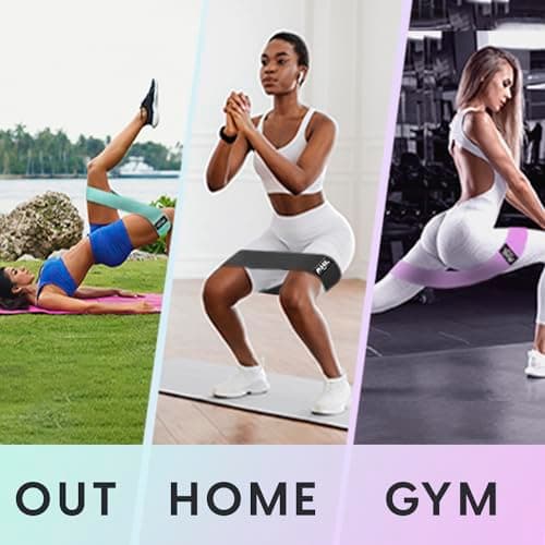 Fabric Resistance Bands for Working Out – 4 Durable Exercise Bands for Women & Men, Non-Slip & Non-Pinching Workout Bands – Multiple Resistance Levels Booty Bands for Legs Butt Glutes Hips Abs & More 7