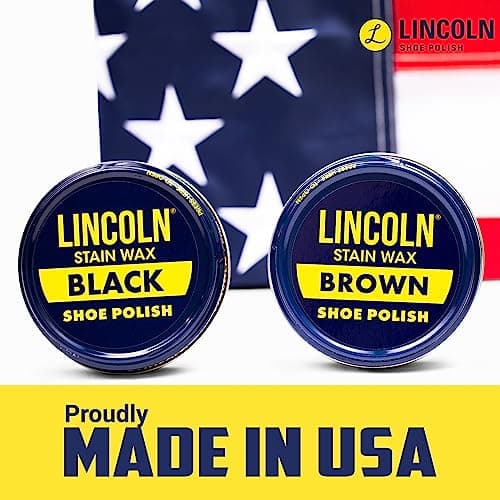 Lincoln Stain Wax Shoe Polish - 2.5 Ounces (Black) 4