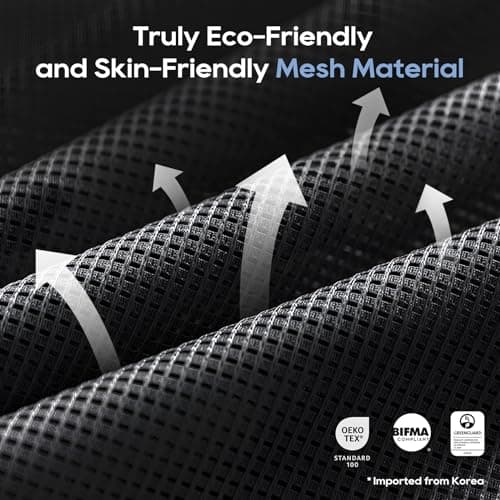 COLAMY Ergonomic Mesh Office Chair with Footrest, Executive High Back Computer Desk Chair with Wide Headrest and Adjustable 3D Arms, Backrest Height, Tilt Lock and Lumbar Support, Black 9