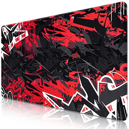 Canjoy Gaming Mouse Pad 31.5x15.8inch Extended XXL Large Mouse Pad Big Computer Keyboard Mouse Mat Desk Pad with Non-Slip & Rubber Base & Stitched Edge