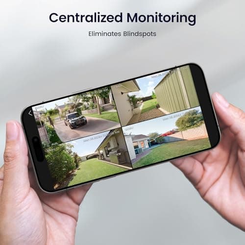 AOSU 4K Solar Security Cameras Wireless Outdoor, Expandable to 16TB (32GB Built-in) HomeCortex Home Security System, AI Face Recognition & Behavior Detection, 6-Cam Kit 9