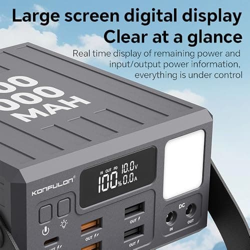 High Capacity Power Bank 100000mAh Fast Charging 22.5W PD 20W Portable USB C Battery Packs with 7 Outputs & LCD Display Battery Bank for iPhone, Samsung, iPad ,Macbook & Outdoors Camping (GREY) 6