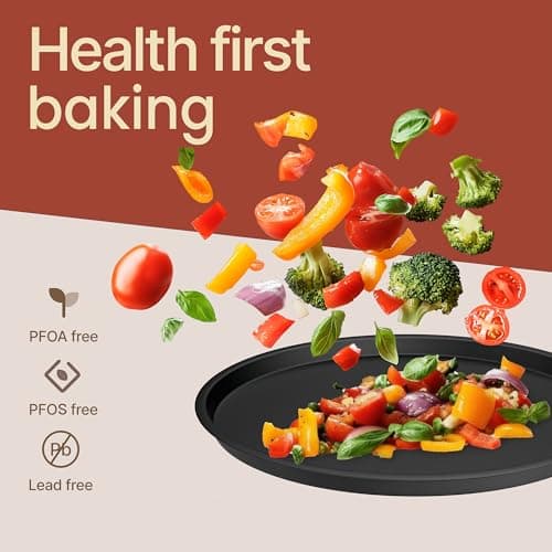 Bakken Swiss Pizza Tray Set 3-Piece – Gray Coating, Non-Stick, Round Steel Pizza Pans - Dishwasher Safe, Premium Bakeware for Home Cooking 5