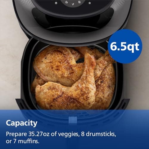 Philips Airfryer 3000 Series - Premium 6.5qt Airfryer with Window, RapidAir Plus Technology, 16 Ways to Cook, 90% Less Fat, Easy to Clean, Touchscreen, Energy Saving (NA330/00) 5