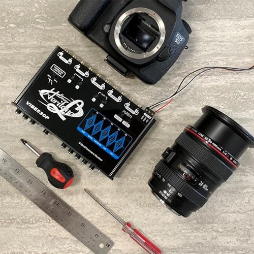 Lanzar Parametric Equalizer with Subwoofer - 9 Volt RMS Pre-Amp Output with Voltage Meter, Subwoofer Gain Control & Bass Driver, 3 Input Sources Selectable, Pre-amp Line Aux Inputs Via RCA Jacks 8