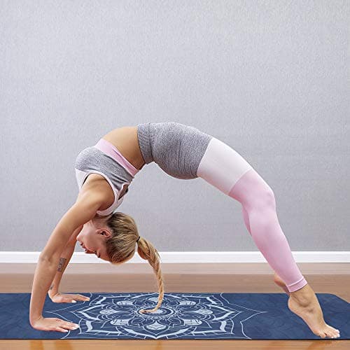 SNAKUGA Travel Yoga Mat, Non Slip Exercise Suede Mat with Carry Bag, All-Purpose Fitness Mat with High Density Anti-Tear Surface for Women, Ideal for Pilates Workout (72'' x 24'' x 1.5mm Thick) 6