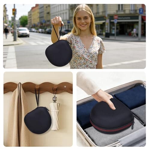 Headphone Case Compatible with BERIBES/TOZO/KVIDIO/Beats/Soundcore Anker Noise Cancelling Over-Ear Headphones, Black 8