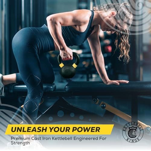 Kettlebell Kings Kettlebell Weights - Powder Coat Kettlebell Weights (4KG) For Women and Men - Powder Coating for Durability, Rust Resistance and Longevity - Weighted in Kilograms - 11x6x12.5 inches 6