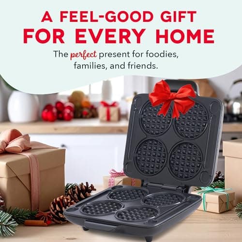 Dash Multi Mini Waffle Maker- Quad Waffle Maker for Family Breakfasts - Dual Nonstick Heating Plates & Easy-Release Surface - Compact & Fast-Heating - Aqua 7