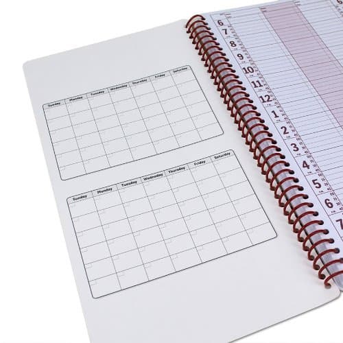 Portage Notebooks Appointment Book - Large 8.5" x 13.5" Undated Planner for Daily Scheduling - 4 Column Professional Daily Planner Undated for Office, Home, or Salon Use 7