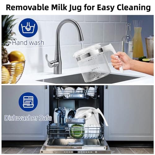 Electric Milk Frother, 4 in 1 Milk Frother and Steamer, Milk Steamer,16.9OZ/500ml Automatic Warm and Cold Foam Maker for Coffee,Latte, Cappuccino, Macchiato, Hot Chocolate, Dishwasher Safe (White) 6