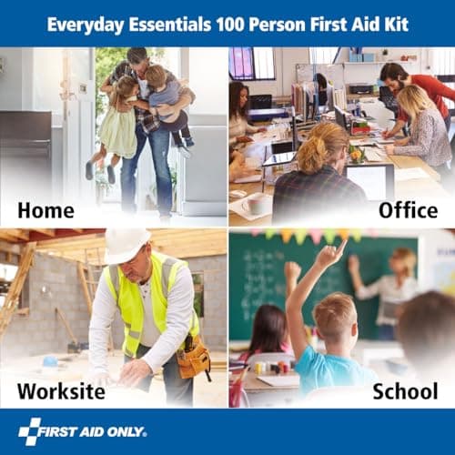 First Aid Only 91247 OSHA-Compliant First Aid Kit, All-Purpose 100-Person Emergency First Aid Kit for Business, Worksite, Home, and Car, 335 Pieces, Multicolored 6