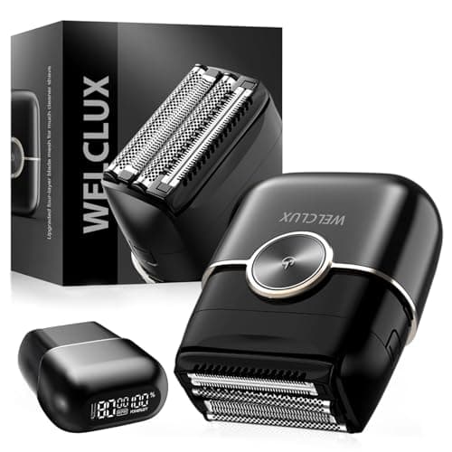 Electric Foil Shavers for Men: Mini Electric Razor with 4 Floating Blades & Big LED Display - Foil Shaver for Men with 2 Gears Adjustable - Face Shaver with IPX7 Waterproof,USB Type C