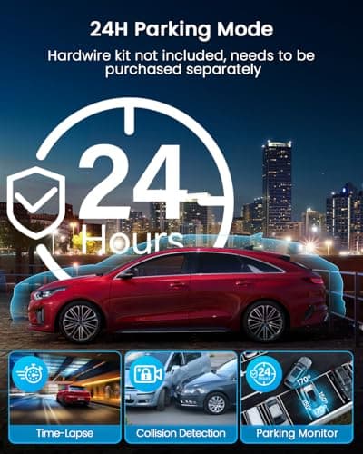 IIWEY N5 4 Channel Dash Cam 360° View, 1080P Front and Rear Inside, Left Right Dash Camera for Cars, 8 IR Lamps Night Vision, 5G WiFi & APP Control, G-Sensor, Parking Mode, with a Free 128GB SD Card 5