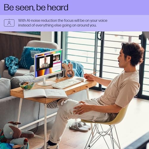 HP 22 inch All-in-One Desktop PC, FHD Display, Intel N200, 8 GB RAM, 256 GB SSD, Intel UHD Graphics, Windows 11 Home, 22-dg0012 (2024) 7