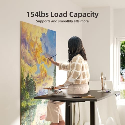 INNOVAR Electric Standing Desk, Adjustable Height Stand up Desks, 48 x 24 Inches Sit Stand up Desk for Home Office Computing, 3-Preset Memory Height Ergonomic Rising Desks, Black 5