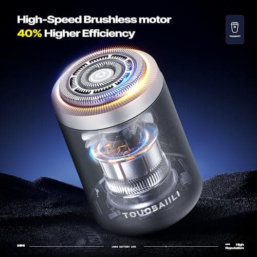 Electric Foil Shaver for Men, IPX7 Waterproof Cordless Razor – Mini Travel Shaver for Face & Body, USB-C Fast Charging, Wet/Dry Shower Use, Portable Electric Razor for Sensitive Skin 6