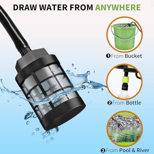 ToCzernobgol Cordless Portable Pressure Washer, 3.0Ah Battery Powered Handheld Car Washer with 6-in-1 Nozzle, Small Electric Power Cleaner for Car, Garden, Fence, Patio, Floor 7