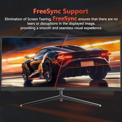 Z-Edge 30" Curved Gaming Monitor, WFHD1080P 200Hz 165Hz Monitor, MPRT 1ms, 21:9 Aspect Ratio, 1500R Curved, 16.7M Colors, 3000:1 Contrast, UG30 PIP-PBP, 2X DP 1.4 Ports and 2X HDMI 2.0 Port 6