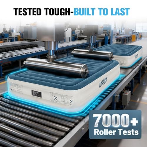 VOSSER Queen Air Mattress with Built-in Pump,Fast & Easy Inflation/Deflation Inflatable Mattress, Foldable Blow Up Mattress with Storage Bag, Inflatable Bed for Home, Camping & Guests 5