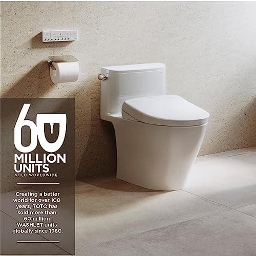 TOTO® WASHLET®+ S7 Electronic Bidet Toilet Seat with EWATER+® Bowl and Wand Cleaning and Classic Lid, Elongated, Cotton White - SW4724AT40#01 18