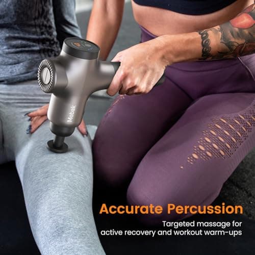 Mebak 3 Massage Gun, Massage Gun Deep Tissue for Athletes, Professional Muscle Percussion Massager, Massager for Shoulder Leg Back Body Pain Relief, Quiet Portable Sport Tool, Gifts for Him 8