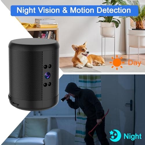 TnoxHD Indoor Camera Bluetooth Speaker, HD Wireless Home Security Camera with Night Vision, Motion Detection 24/7 Recording, SD/Cloud Storage-WiFi Nanny Cam Baby Monitor 6