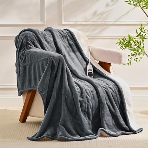 EDENLUNE Heated Blanket Electric Blanket Full 72"x84" Heating Blanket with 9 Heating Levels 10 Timer Modes Auto-Off Fast Heating Overheat Protection ETL Certified Machine Washable Gift 9