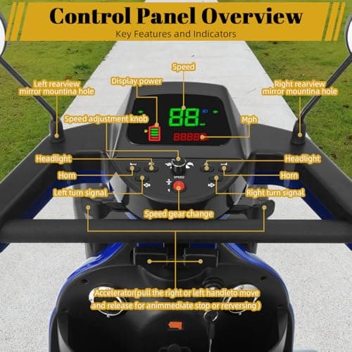MS02 MAX All Terrain 1000W Electric Mobility Scooter for Adults& Seniors - 500LBS Load & 32 Miles Range Powerd Wheelchair Device w/Off-Road Absorber, Bluetooth Speaker, Dual Baskets, LED Light System 5