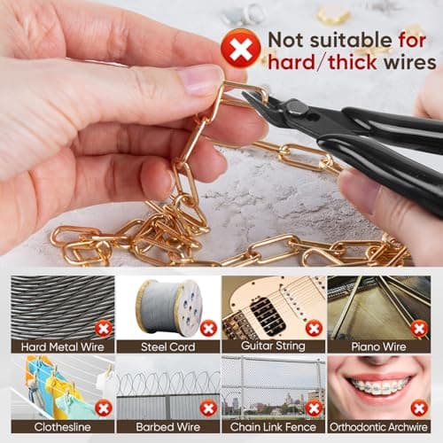 EamPrsk 5 Inch Flush Cutters, 2 Pack Micro Wire Cutters, Sharp Zip Tie Cutter, Precision Wire Cutters for Crafting, Jewelry Making, Plastic Models, 3D Print, Electronics, Floral 7