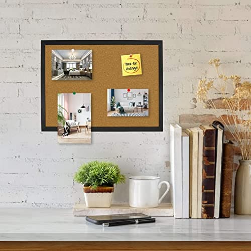 OWLKELA Cork Bulletin Board 17.7"X 13.3", Notice Pin, Ideal for Office & Home Decor, School Message or Vision 6