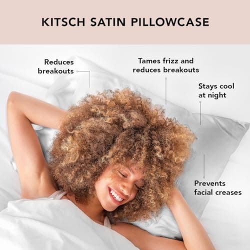Kitsch Satin Pillowcase (Standard, Champagne Butterfly) & Satin Pillowcase (Standard, Silver) with Discount 7