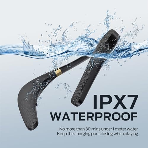 Monster Boomerang Neckband Bluetooth Speaker, Neck Wireless Wearable Speaker with 12H Playtime, True 3D Stereo Sound, Portable Soundwear, IPX7 Waterproof, for Home Sport Outdoor 5