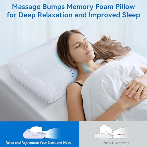 zibroges Cervical Neck Pillow for Pain Relief- Queen Size Cooling Pillow for Sleeping, Memory Foam Pillows for Neck Shoulder, Ergonomic Adjustable Contour Bed Pillow for Side, Stomach & Back Sleepers 5