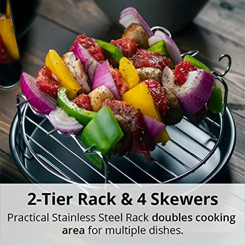 Aria Air Fryers CFA-897 Aria Ceramic Air Fryer, 5Qt, Premium Black 8