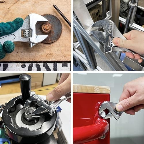Olympia Tools 6" Adjustable Wrench, Heavy Duty Drop Forged Steel, Chrome Plated, Precision Machined Jaws, Rust Resistant 8