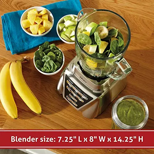 Oster Pro 1200 Smoothie Blender with Glass Jar & 24oz To-Go Cup, Countertop Kitchen Blender with 7 Speeds, 1200W Power, Brushed Nickel 6