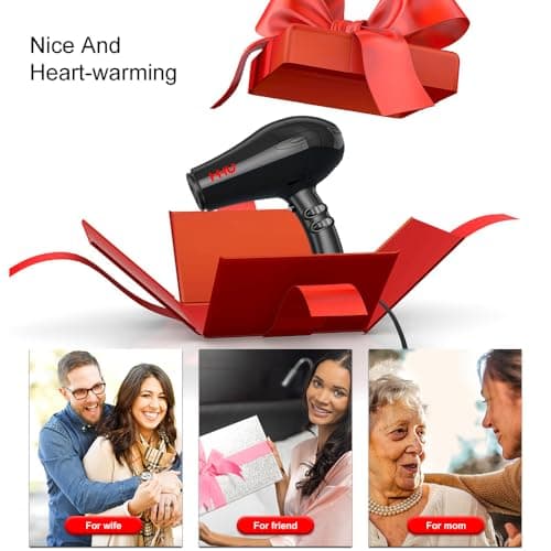 Professional Negative Ionic Hair Dryer 1875W Powerful Blow Dryer with Concentrator AC Motor Quiet Dryer Cool Shut Button 6