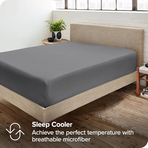 Bare Home 2-Pack Fitted Bottom Sheets Twin XL - Premium 1800 Ultra-Soft Wrinkle Resistant Microfiber - Deep Pocket (Twin XL, Grey) 6