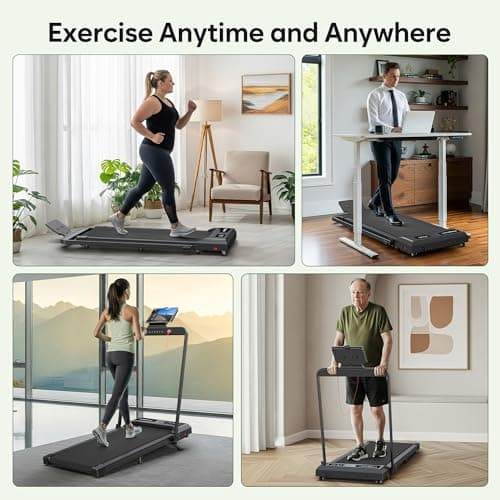 WELLFIT Walking Pad with Incline, 3HP 320 lbs Capacity Treadmills for Home, 10% Incline Treadmill with Auto Belt Alignment System, Mute Remote, APP and Console Control for Small Space 8