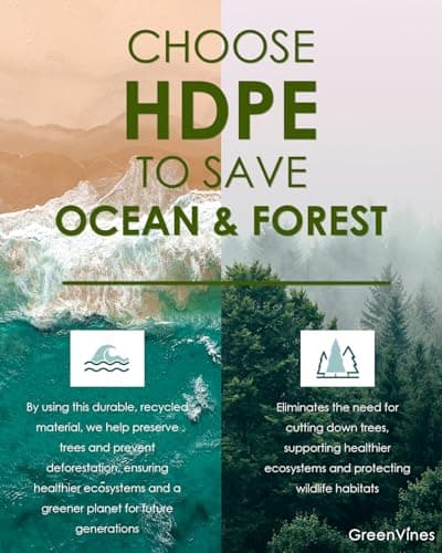 GREENVINES Folding-Adirondack-Chairs-Set-of-2 | HDPE Plastic | Fire Pit Chair | All Weather | Cup Holder | Blue | for Deck Backyard Patio Outdoor Garden 9