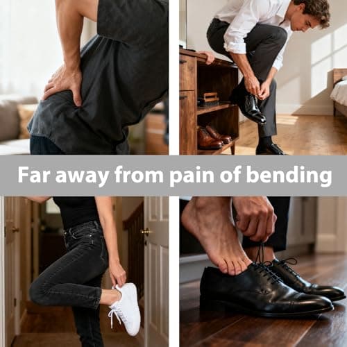 Elegaperma 1pcs Wooden Shoe Horn,7.56 Inches Short Handle Retro Wood Shoehorn,Shoe Horn Wood for Men Women Kids with Leather Lanyard,Shoes Stick Helper for for Seniors Pregnancy,Brown 5