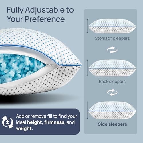 Small Cooling Memory Foam Pillow for Travel & Camping, Compressible Adjustable Pillow for Medium Firm Neck Knee Lumbar Support,Washable, Ideal Sleeping, Car, Airplane, Toddler & Backpacking, Gifts 4